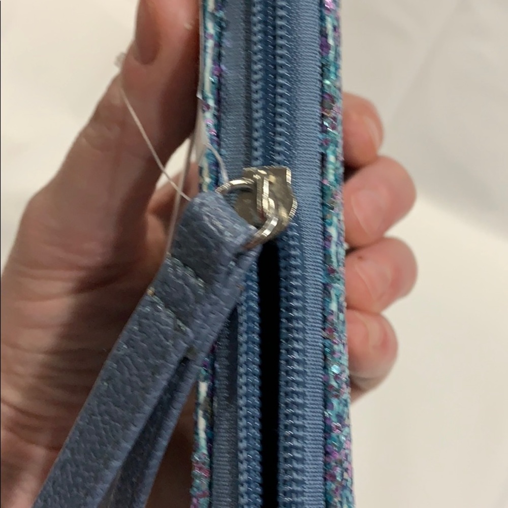 5/$30! MIX & MATCH! ICING Blue Glitter ZIPPERED WALLET / WRISTLET! - Picture 5 of 6